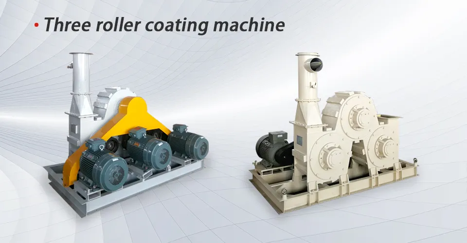 machine de revêtement à trois rouleaux