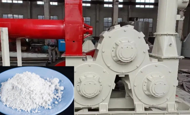 machine d'enduction de carbonate de calcium à trois rouleaux_