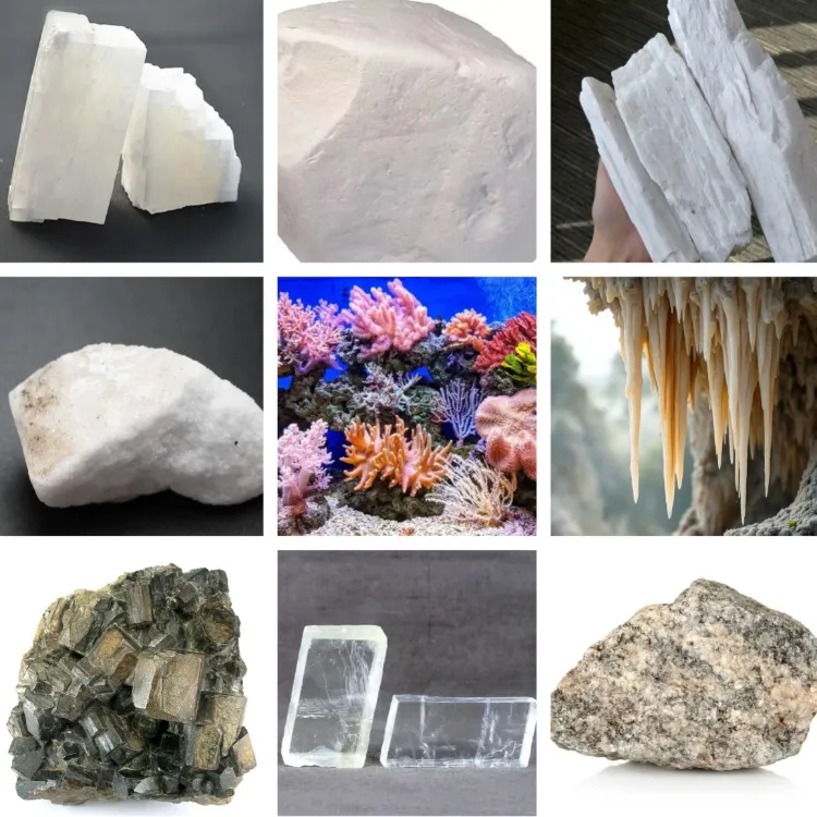 Matières premières lourdes de carbonate de calcium