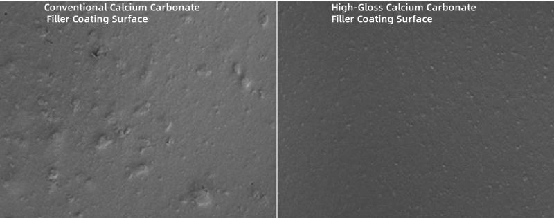 Revêtement de surface en carbonate de calcium haute brillance